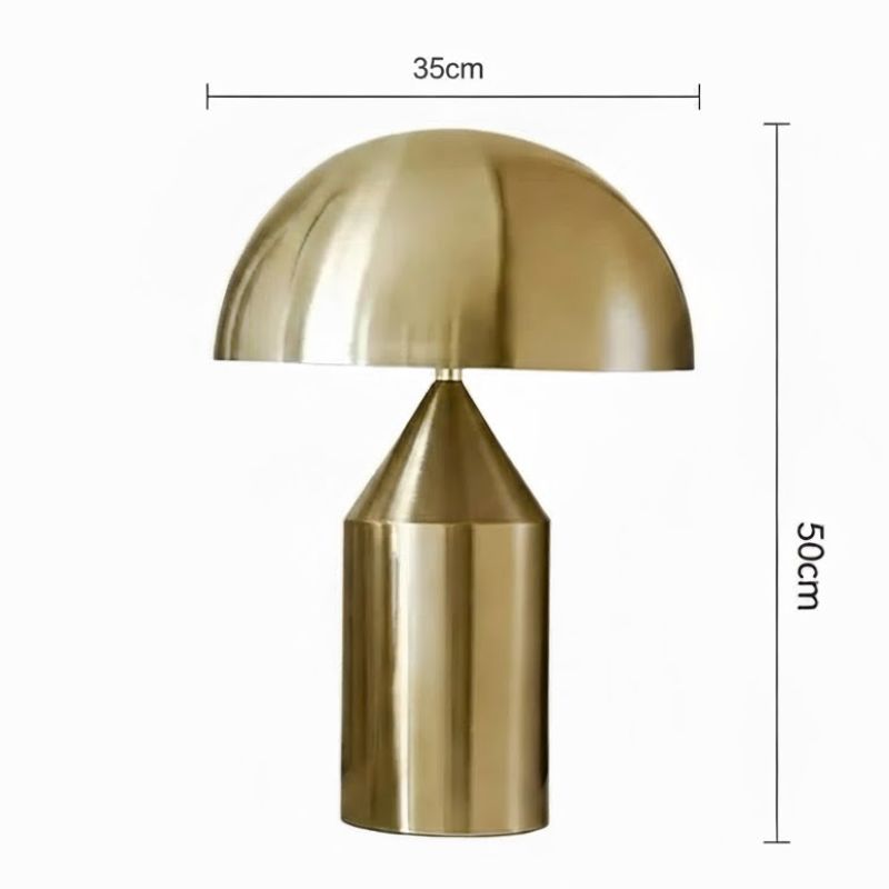 Lampe Champignon Dorée Sculpturale Et Contemporaine