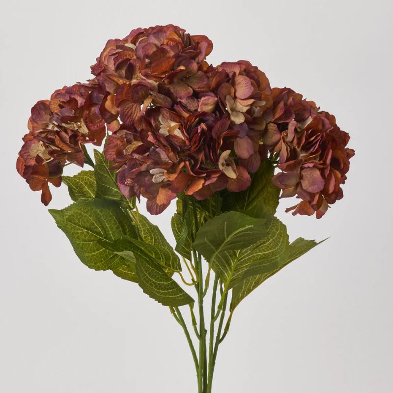 Fleur Artificielle Marron Hortensia Aspect Naturel