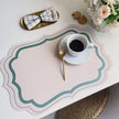 Set De Table Cuir avec Bord Ondulé