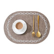 Set De Table Cuir Forme Ovale Lavable Avec Motif Chaîne