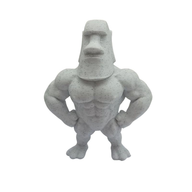 Sculpture Moai Humoristique Avec Silhouette Puissante