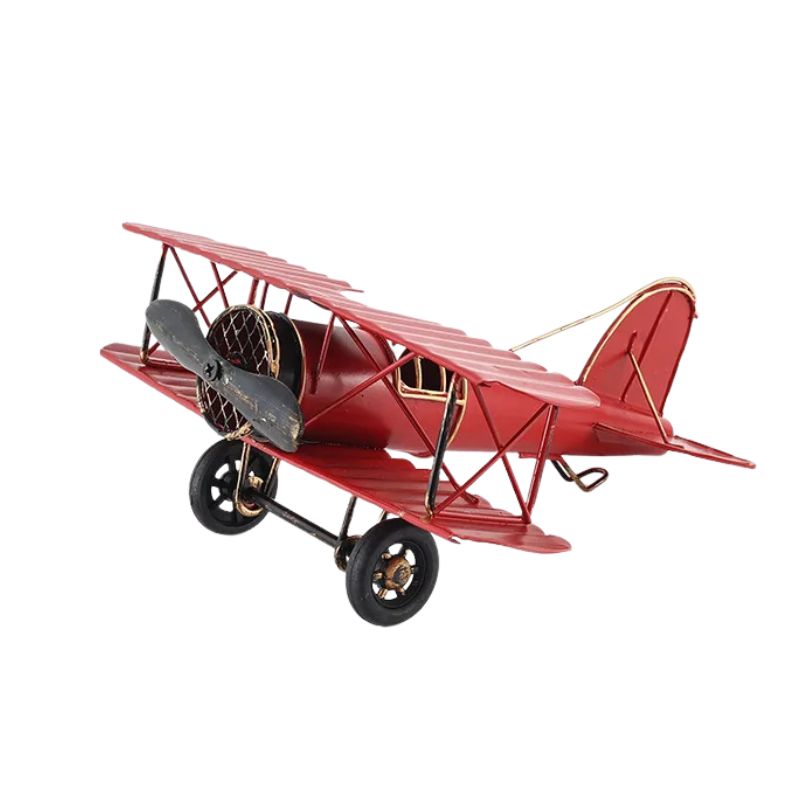 Sculpture Métal Avion Vintage