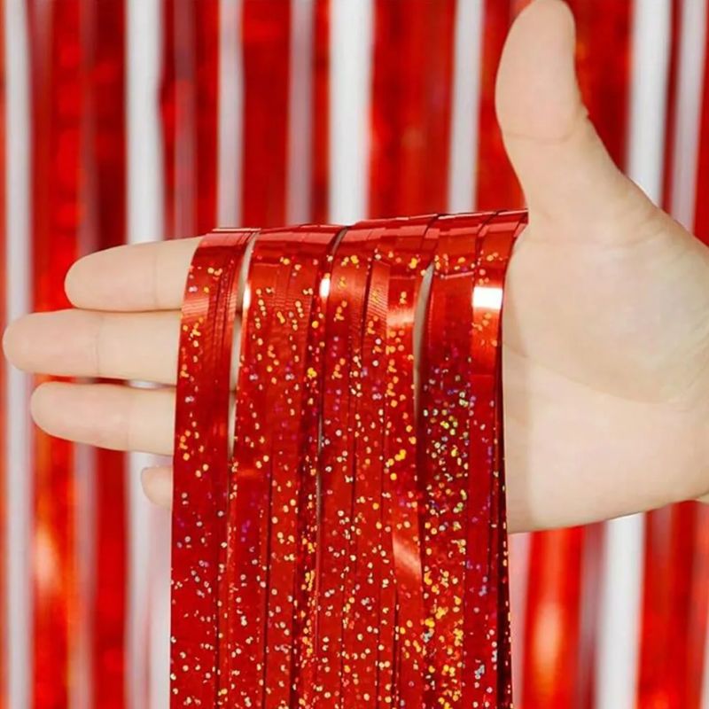 Décorations Festives Rideaux Métalliques À Franges