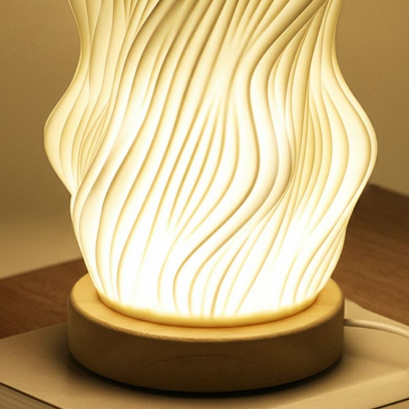 Éclairage de Table Lampe Design Ondulée