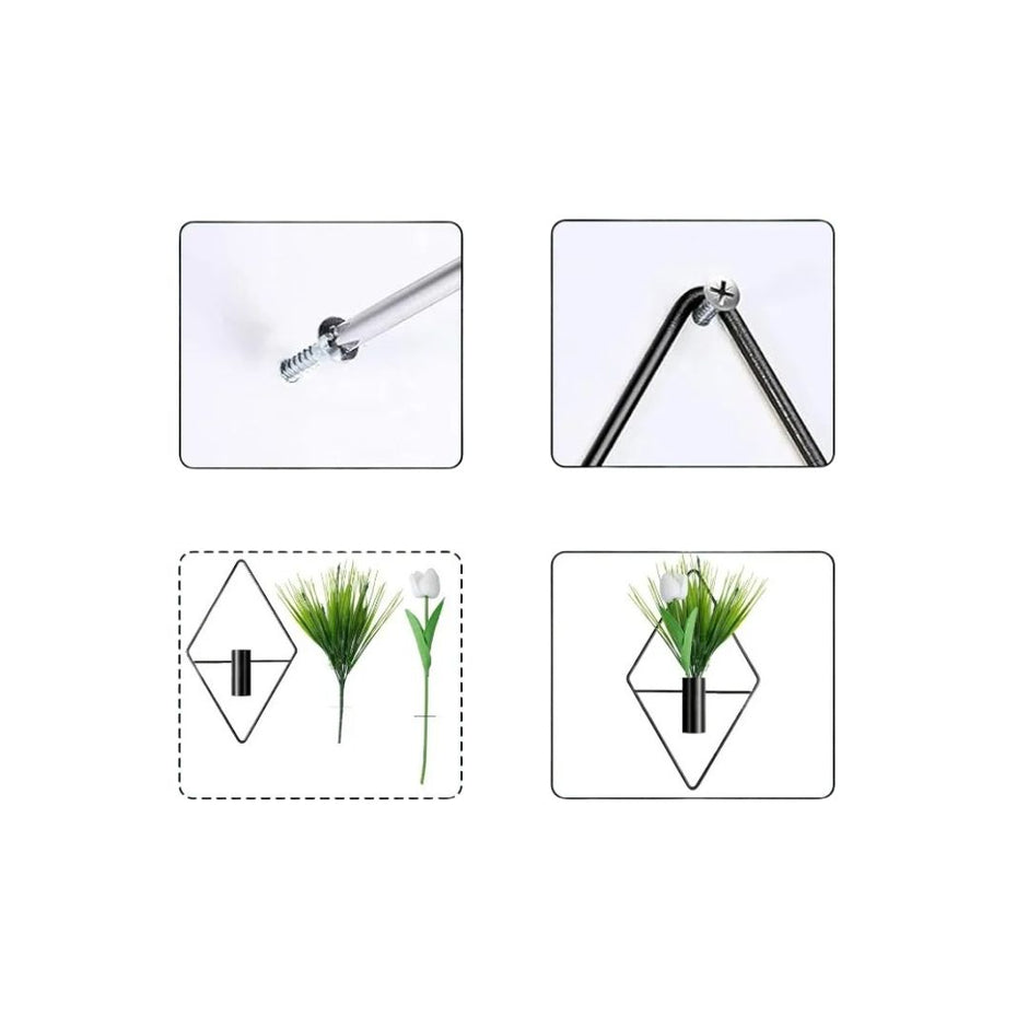 Vase Moderne Murale en Acier Inoxydable