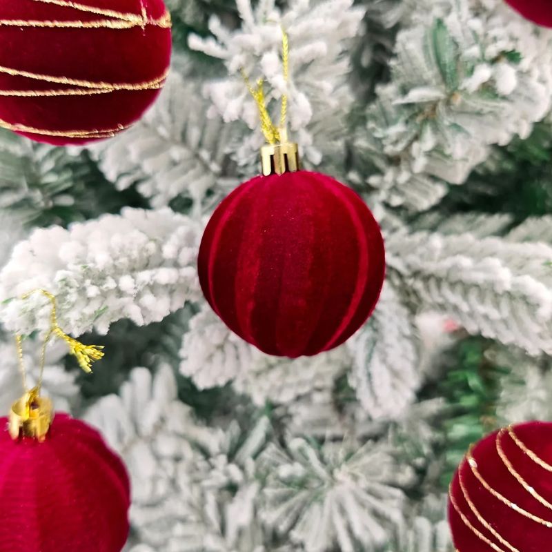 Décorations de Noël Boules Bordeaux Élégantes