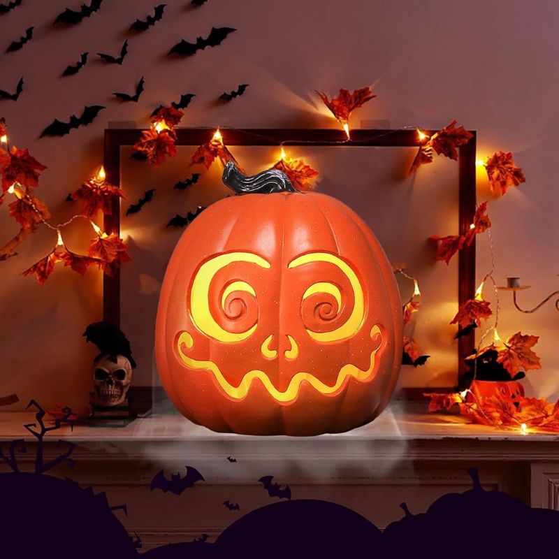 Citrouilles Halloween Terrifiante avec Éclairage Intégré