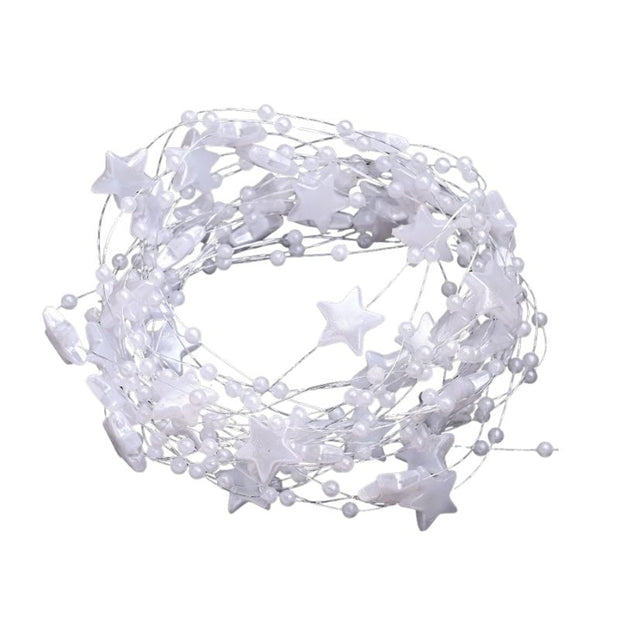 Décorations de Noël Chaînes de Perles Étincelantes