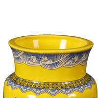 Vase Art Style Chinois en Jaune