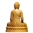 Sculpture En Bois Statue Bouddha Assis