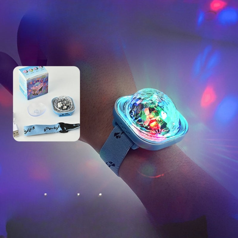 Éclairage de Soirée LED Bracelet Disco avec Projection Lumineuse