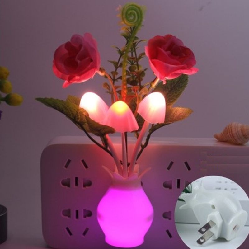 Lampe Champignon Enfant Décorative Avec Fleurs Lumineuses