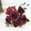 Fleur Artificielle Rouge En Bouquet Raffiné