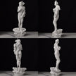 Sculpture Venus Naissante Avec Coquillage Et Posture Élancée