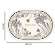 Set De Table Cuir Ovale Motif Floral Élégant