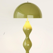 Lampadaire Champignon Vert Avec Pied Sculpté Et Abat Jour Rond