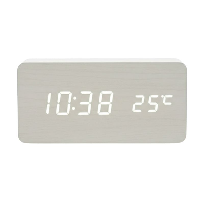 Horloge En Bois Numérique Avec Écran LED