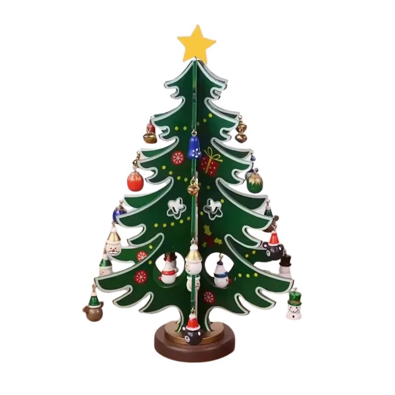 Sapin en Bois Décoratif pour Noël