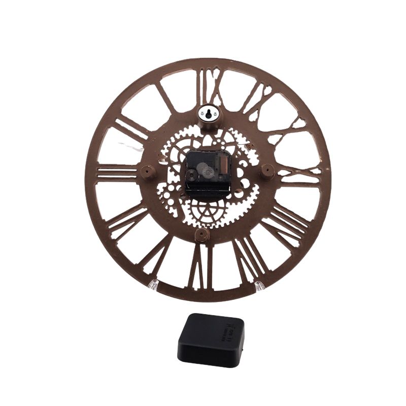 Horloge Ancienne Murale Avec Engrenages Apparents Et Chiffres Romains