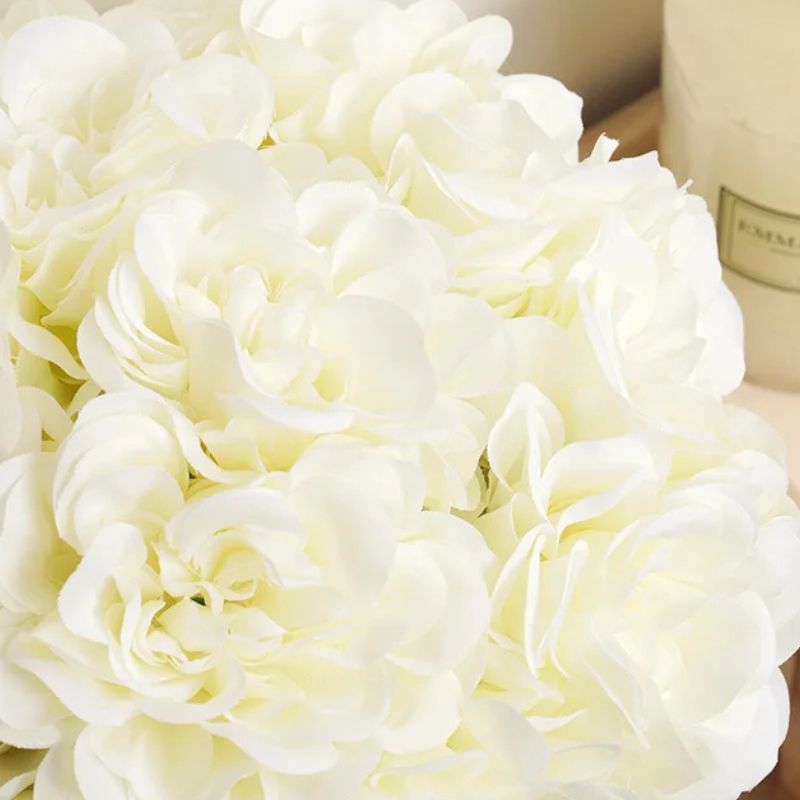 Fleur Artificielle Blanc Pivoine Effet Soie Élégant