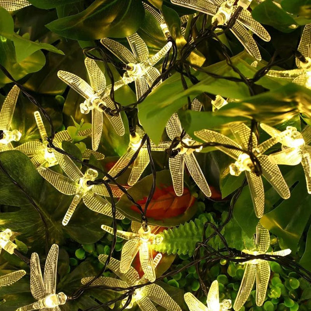 Guirlandes Solaires Libellules Fantaisie LED
