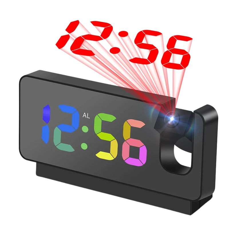 Horloge Numérique LED avec Projection Heure