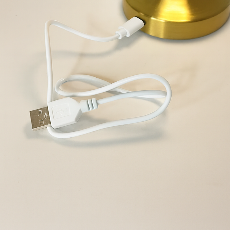 Lampe Champignon Dorée Élancée Et Moderne