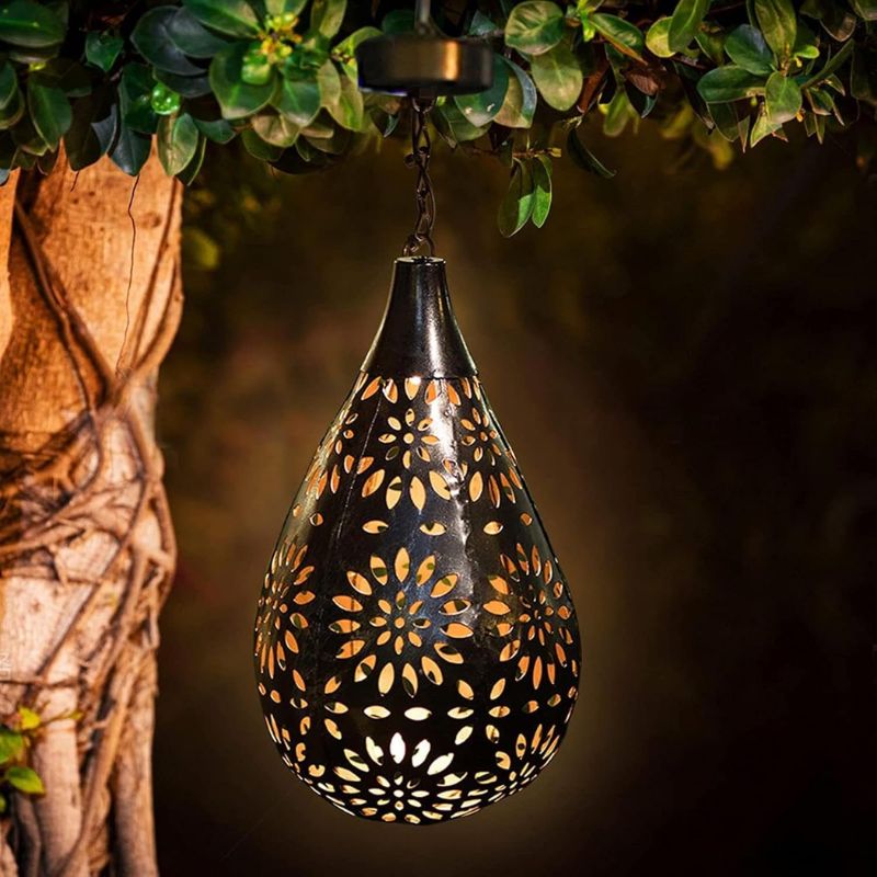 Luminaires Solaires Décoratifs Style Goutte d’Eau Suspendus