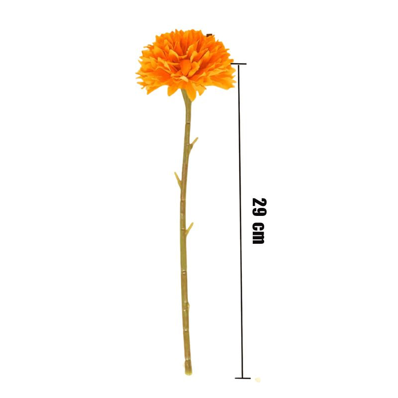 Fleur Artificielle Orange Avec Pompons