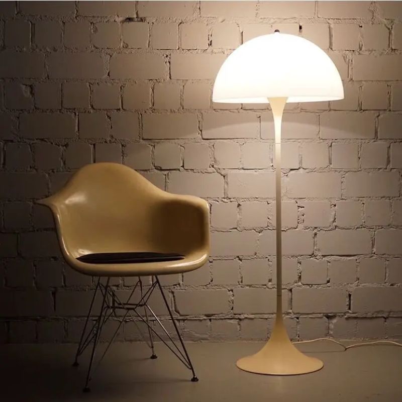 Lampadaire Champignon Blanc Design Danois