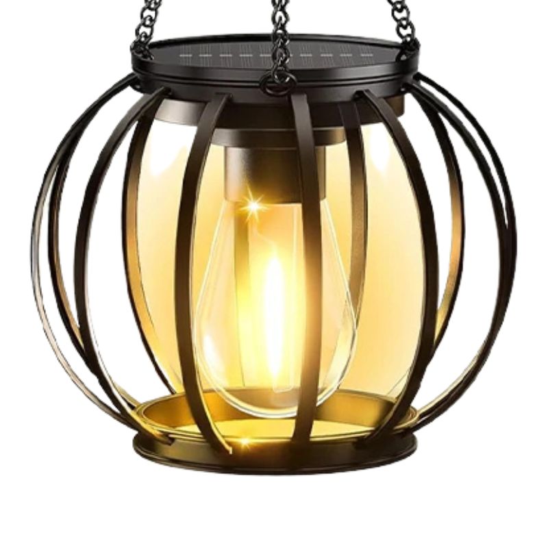 Lanternes Solaires Métal LED Suspendue Design Moderne