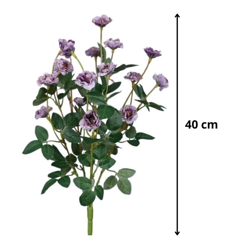 Fleur Artificielle Violet Avec Pétales Et Feuillage Réaliste
