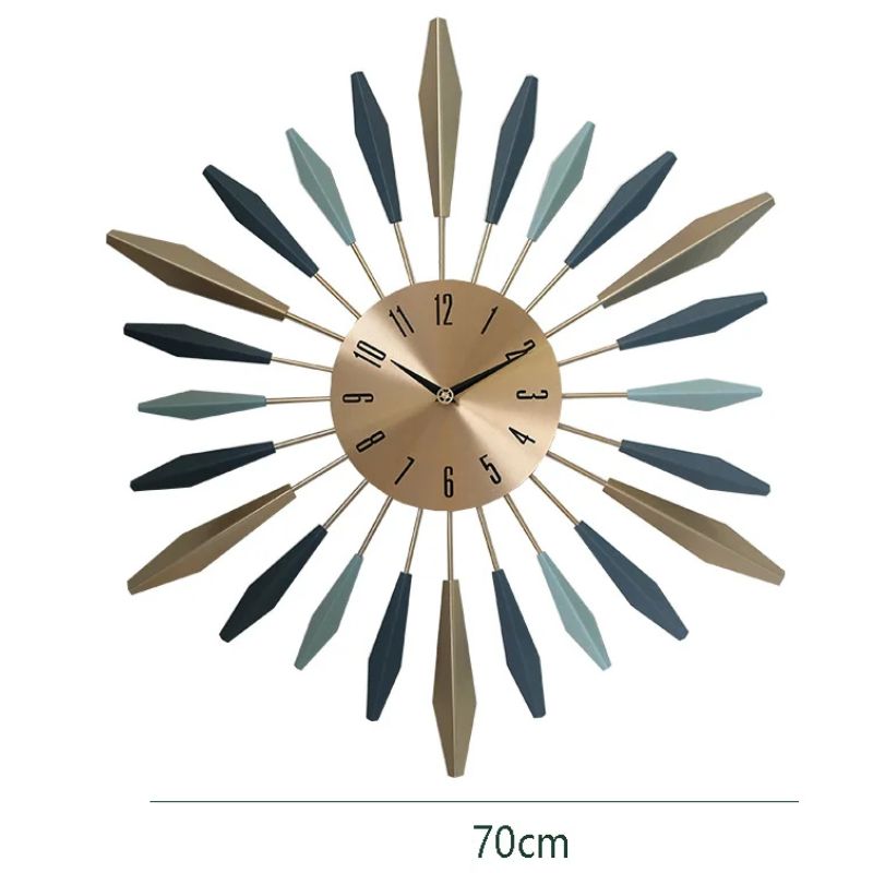 Grande Horloge Murale Design Artistique En Métal