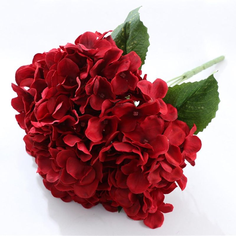 Fleur Artificielle Rouge Style Hortensia
