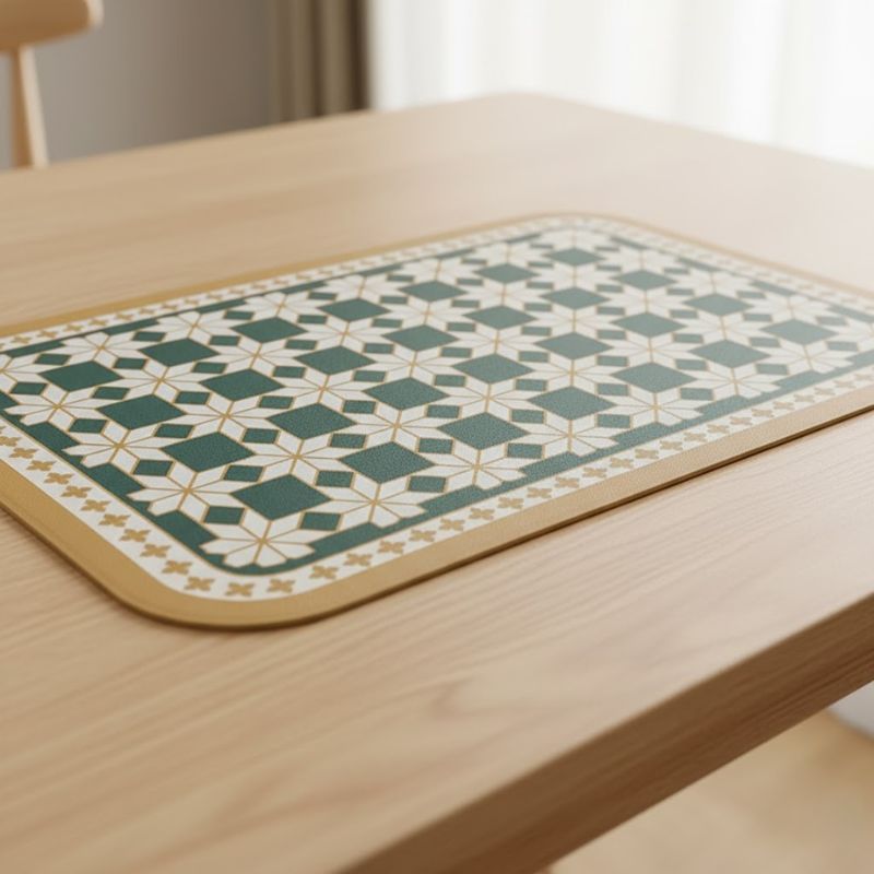 Set De Table Cuir Rétro Résistant À L’Huile Et À L’Eau