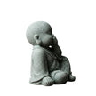 Sculpture Pierre Moine Assis Avec Geste Contemplatif