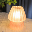 Lampe Champignon Vintage En Verre Rose Style Murano