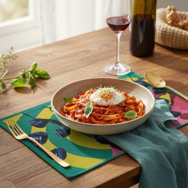 Set De Table En Lin Lavable Design Moderne Et Créatif