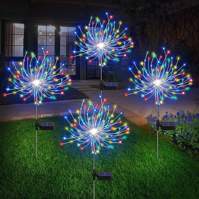 Luminaires Solaires Décoratifs Feu d’Artifice LED