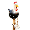 Sculpture Jardin Poule Sur Piquet Avec Style Artisanal