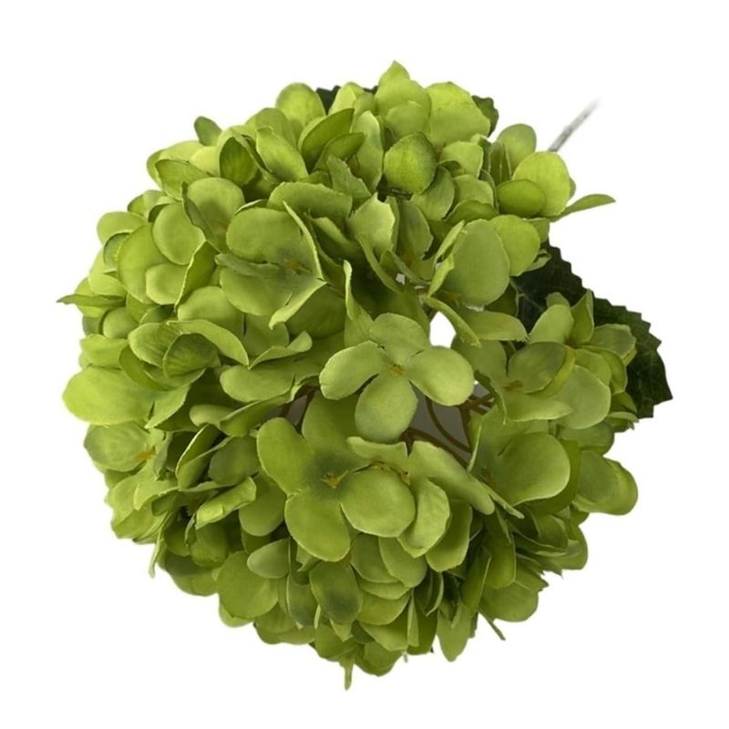 Fleur Artificielle Vert en Bouquet Hortensia Élégant