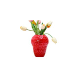 Vase Fraise en Verre Pour Fleurs et Plantes