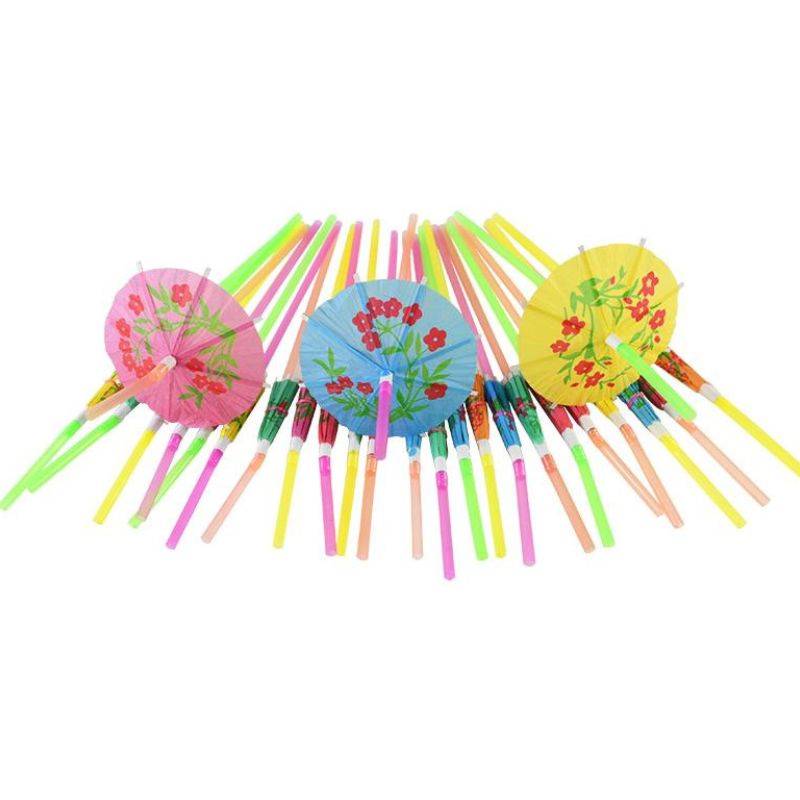 Décorations Été Pailles Parapluie 25 Pièces