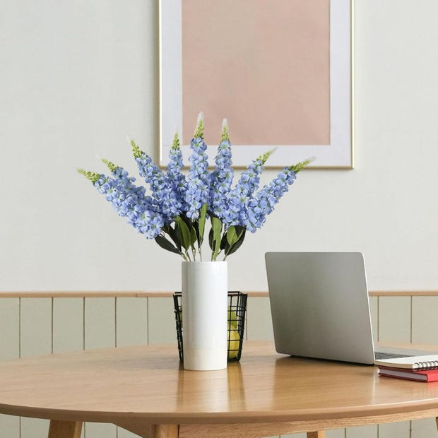 Fleur Artificielle Bleu en Bouquet Épis Dressés