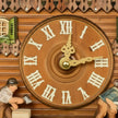 Horloge Coucou Murale En Bois Style Chalet Avec Scène Forestière