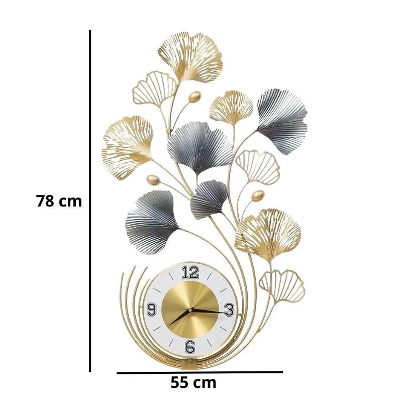 Grande Horloge Murale En Métal Artisanal