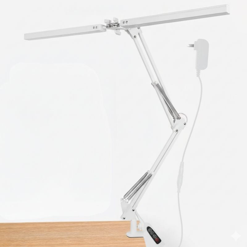 Lampe De Bureau LED Double Éclairage À Pince