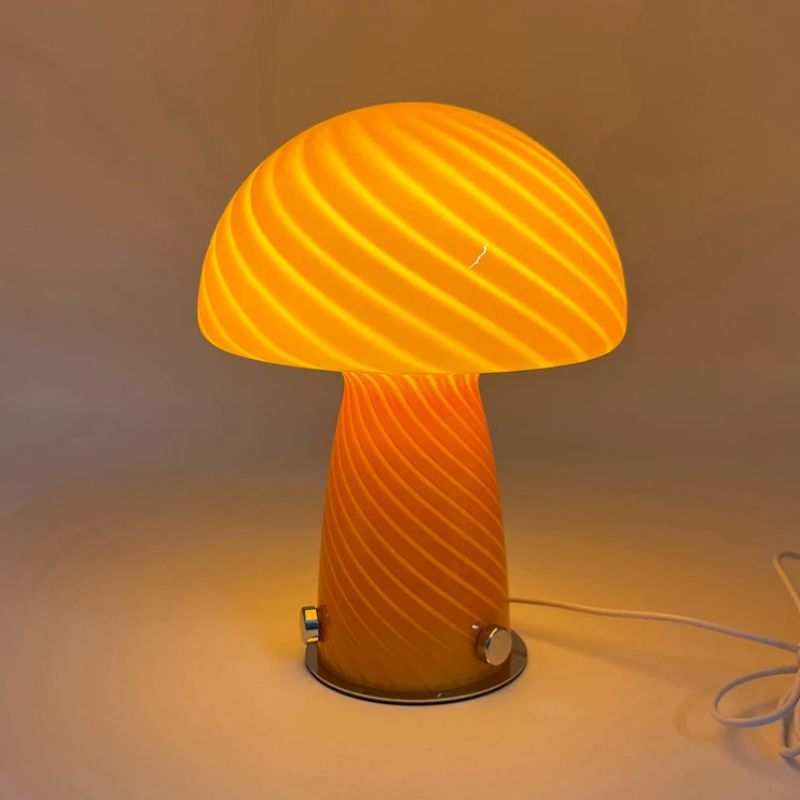 Lampe Champignon Année 70 En Verre Design Vintage