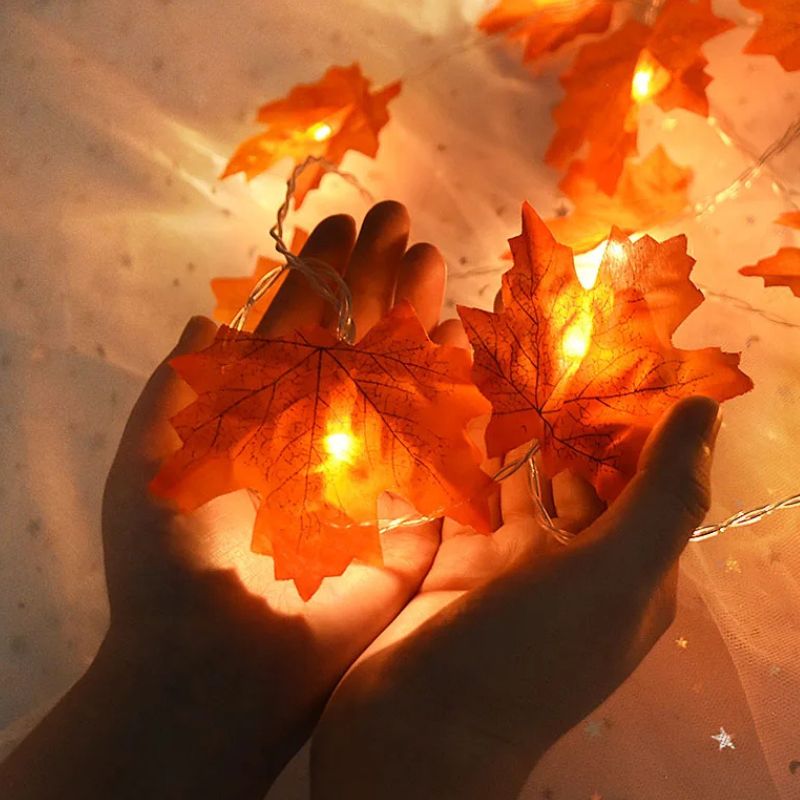 Guirlandes d’Intérieur Feuilles d’Érable LED Automne