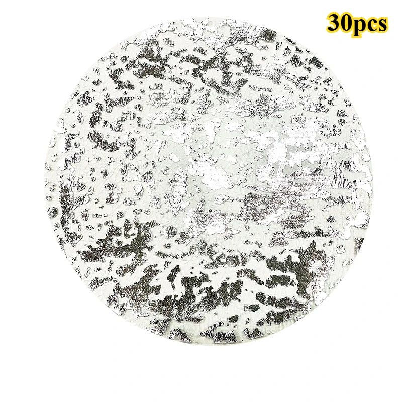 Set De Table En Papier Rond Couleur Royale 30 Pièces